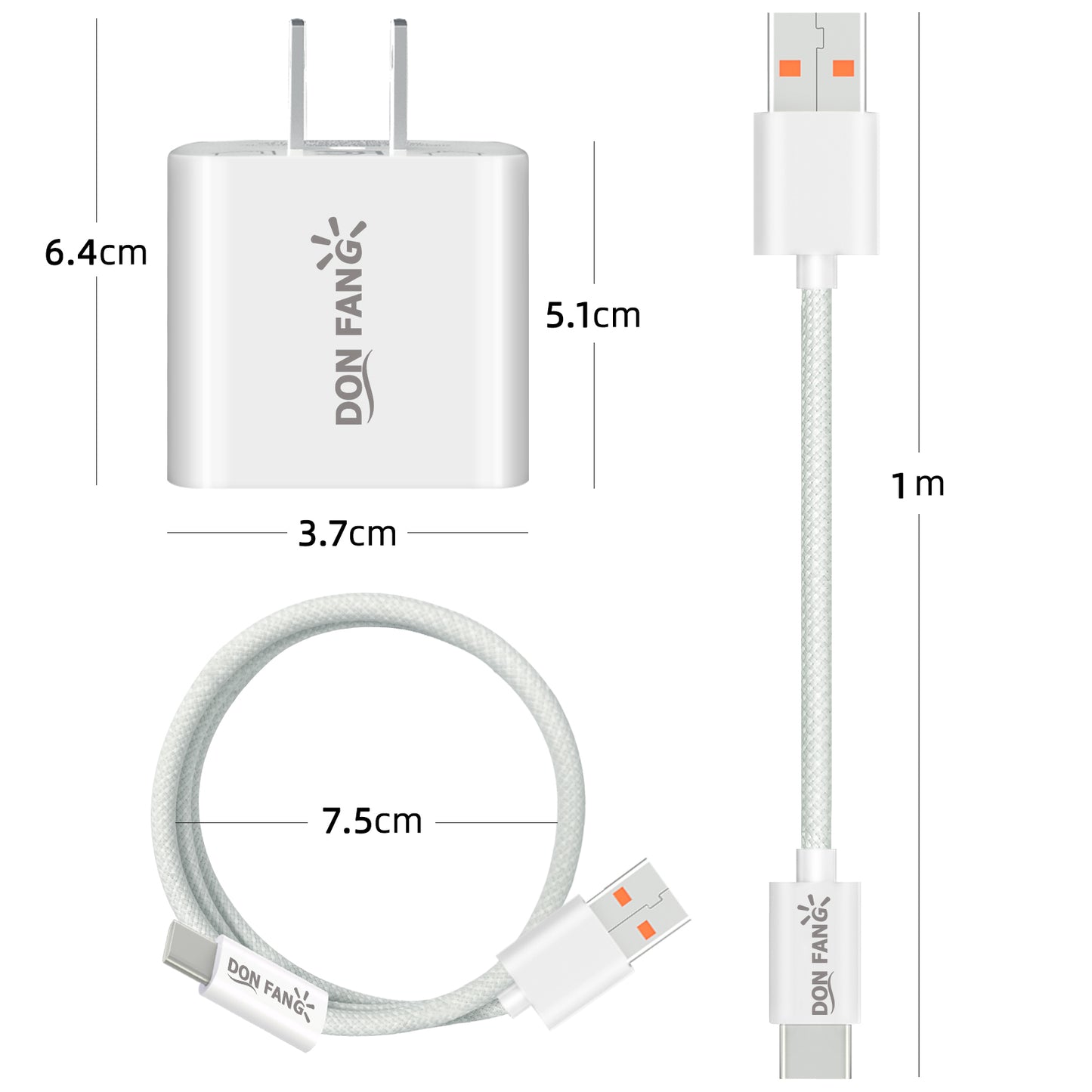 60W Mobile Charging Cable, Mobile Data Cable, Fast Charging Cable (USB-A to USB-C Interface)|Donfang