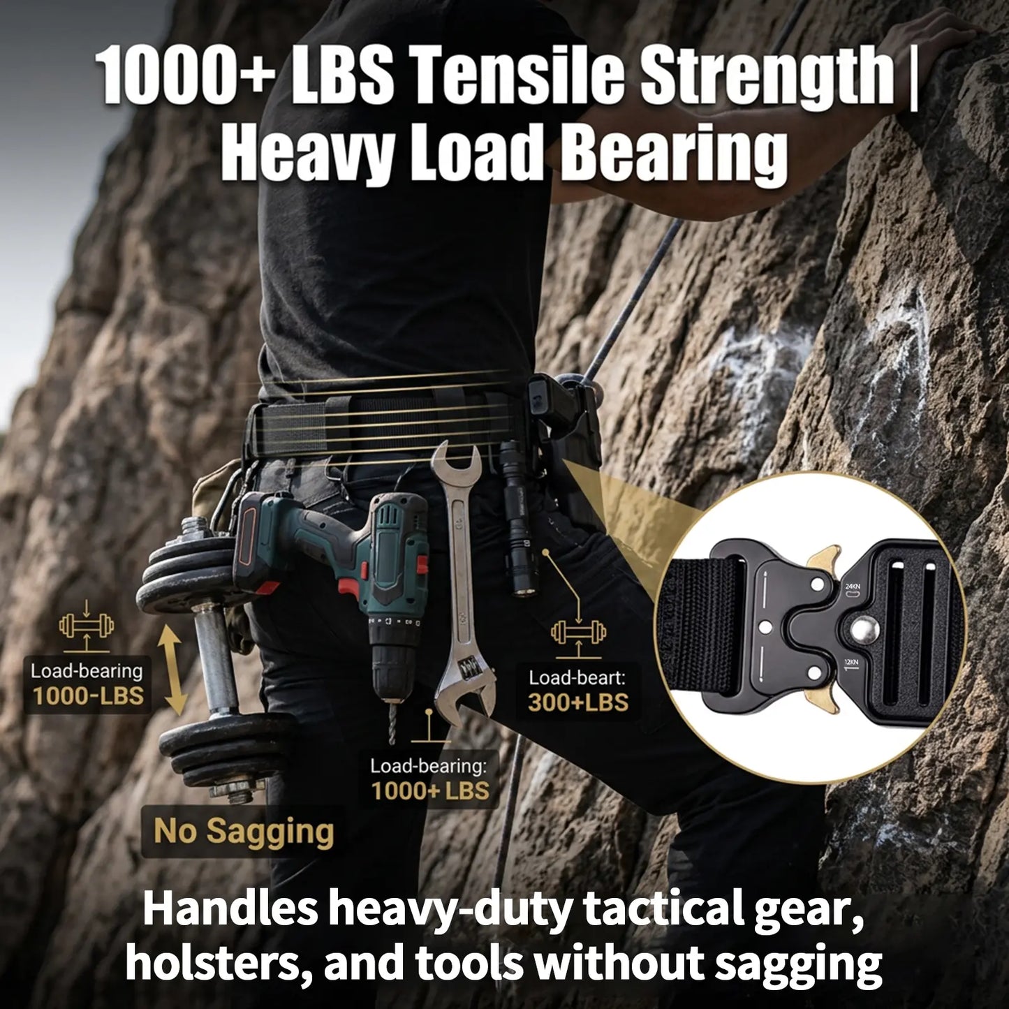 Tactical Belt - Zinc Alloy Quick Release Buckle & Heavy-Duty Support | Donfang