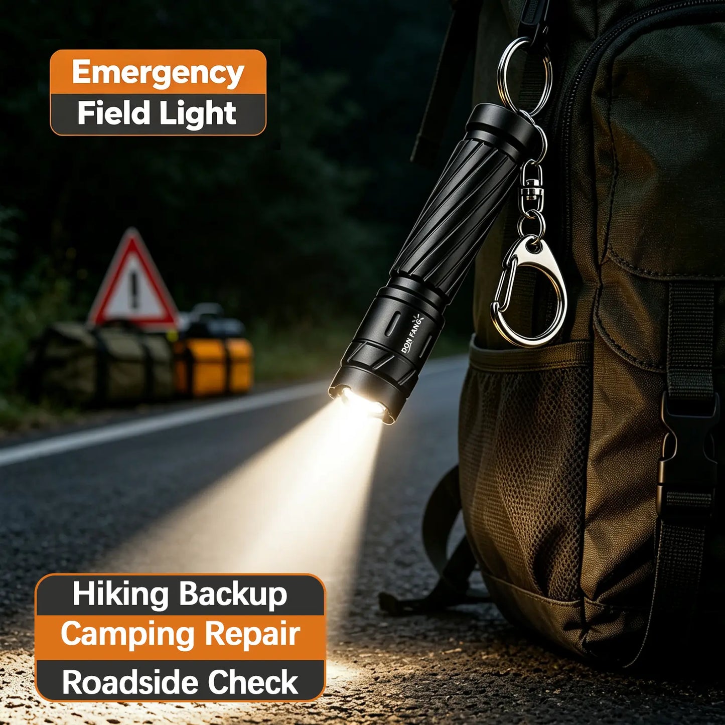 Mini Tactical Flashlight - Dry Battery Powered Pocket Work Light Donfang