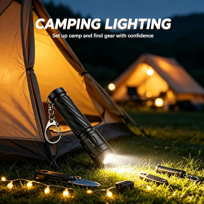 Mini Tactical Flashlight - Dry Battery Powered Pocket Work Light Donfang