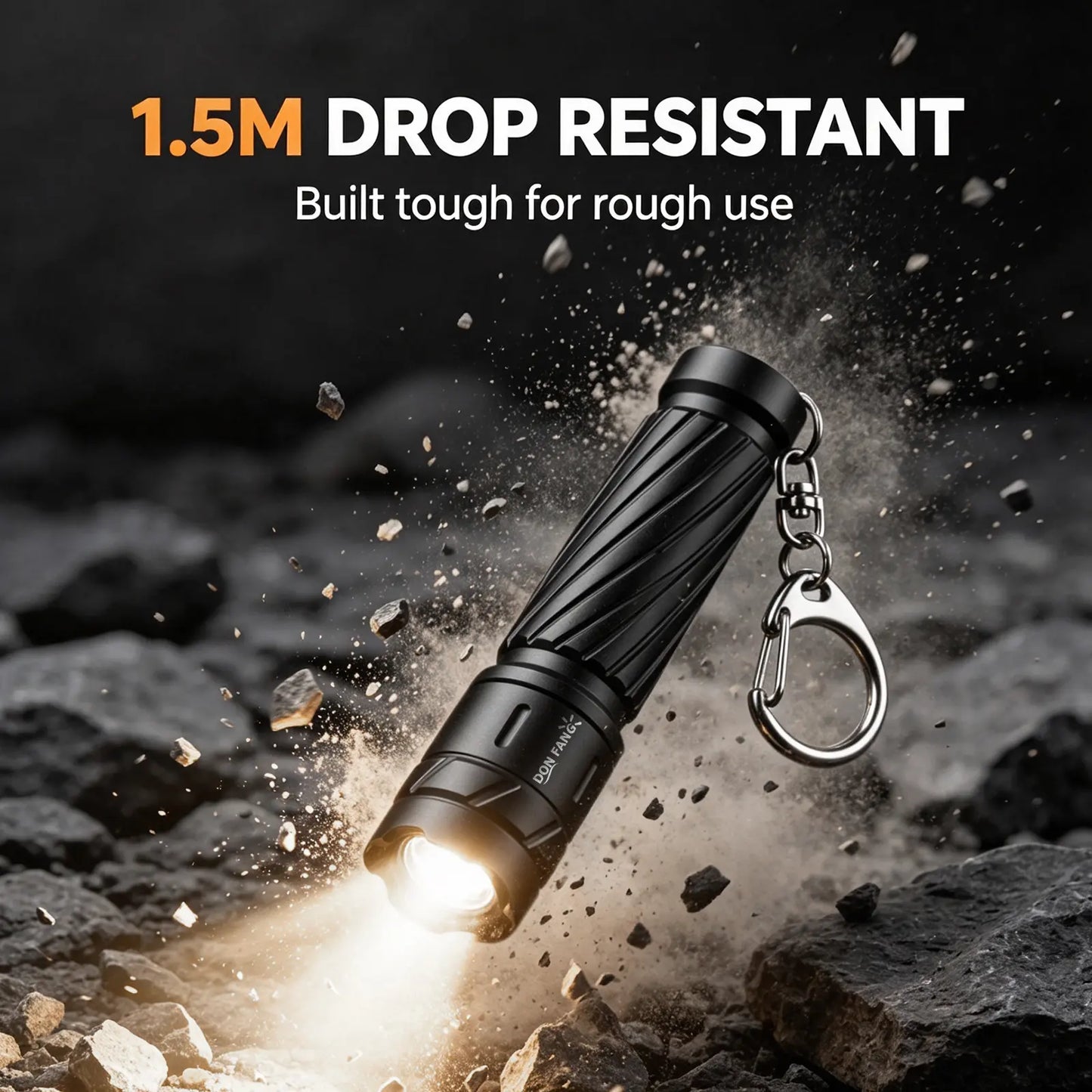 Mini Tactical Flashlight - Dry Battery Powered Pocket Work Light Donfang