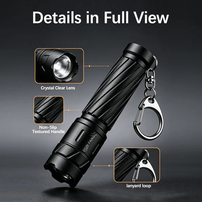 Mini Tactical Flashlight - Dry Battery Powered Pocket Work Light Donfang