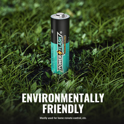 POWER FLASH AA/AAA Batteries Provide Long Lasting Power, 10 Year Warranty