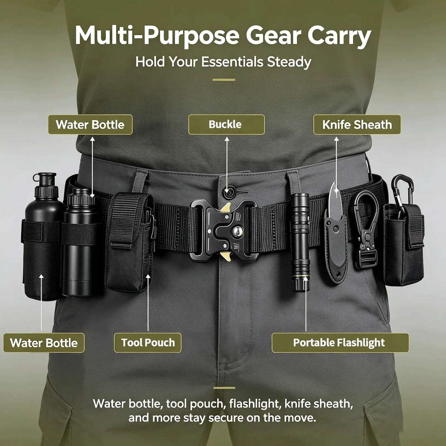 Tactical Belt - Zinc Alloy Quick Release Buckle & Heavy-Duty Support | Donfang