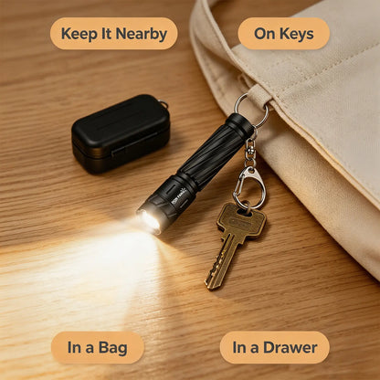 Mini Tactical Flashlight - Dry Battery Powered Pocket Work Light Donfang