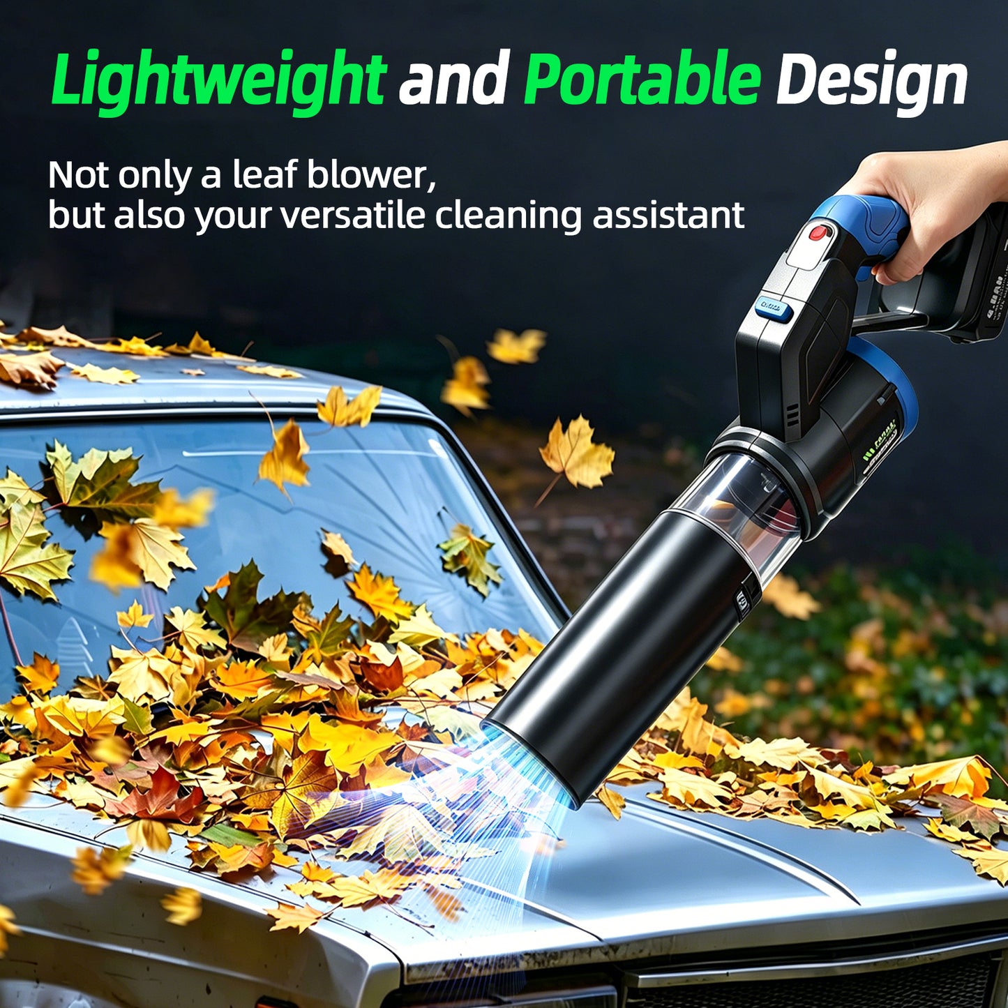 21V Cordless Leaf Blower with 4.0Ah Battery | Lightweight Handheld Electric Blower for Lawn Care & Yard Cleaning|Donfang