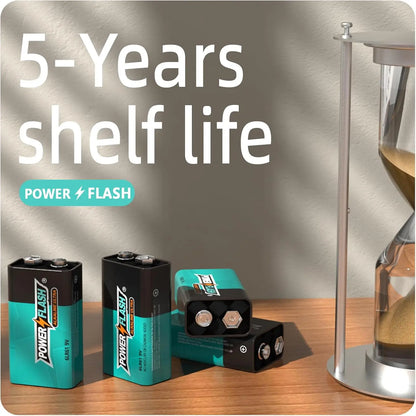 Power Flash 9V Alkaline Ultra Batteries (12-Pack) - Long-Lasting Power-Donfang