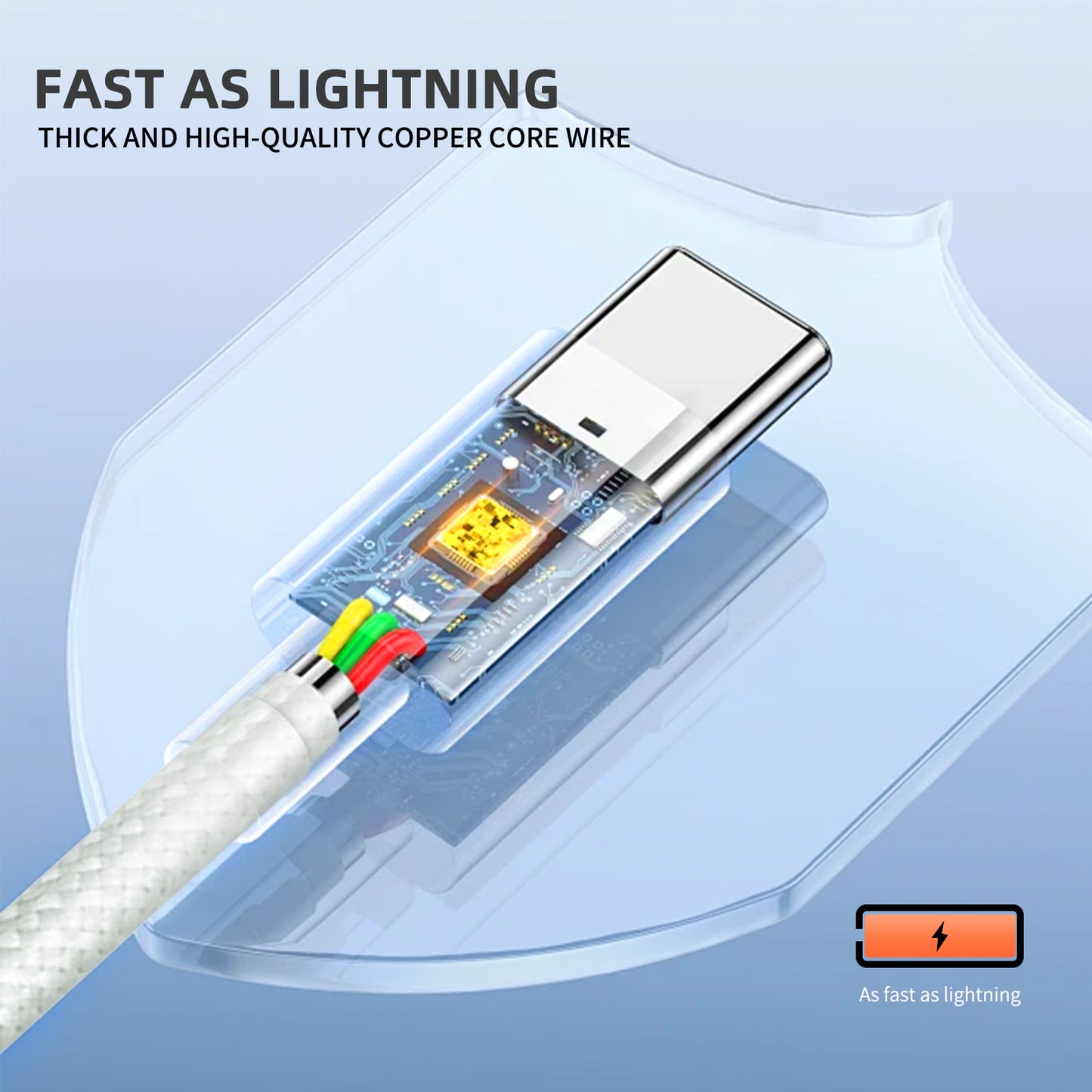 60W Mobile Charging Cable, Mobile Data Cable, Fast Charging Cable (USB-A to USB-C Interface)|Donfang