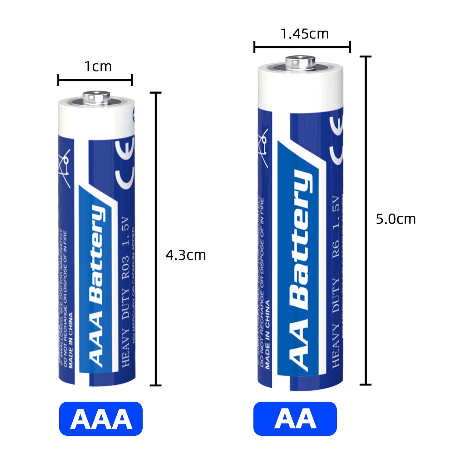 AAA Battery + AA Battery Piece Combination,1.5V Carbon Battery|Donfang