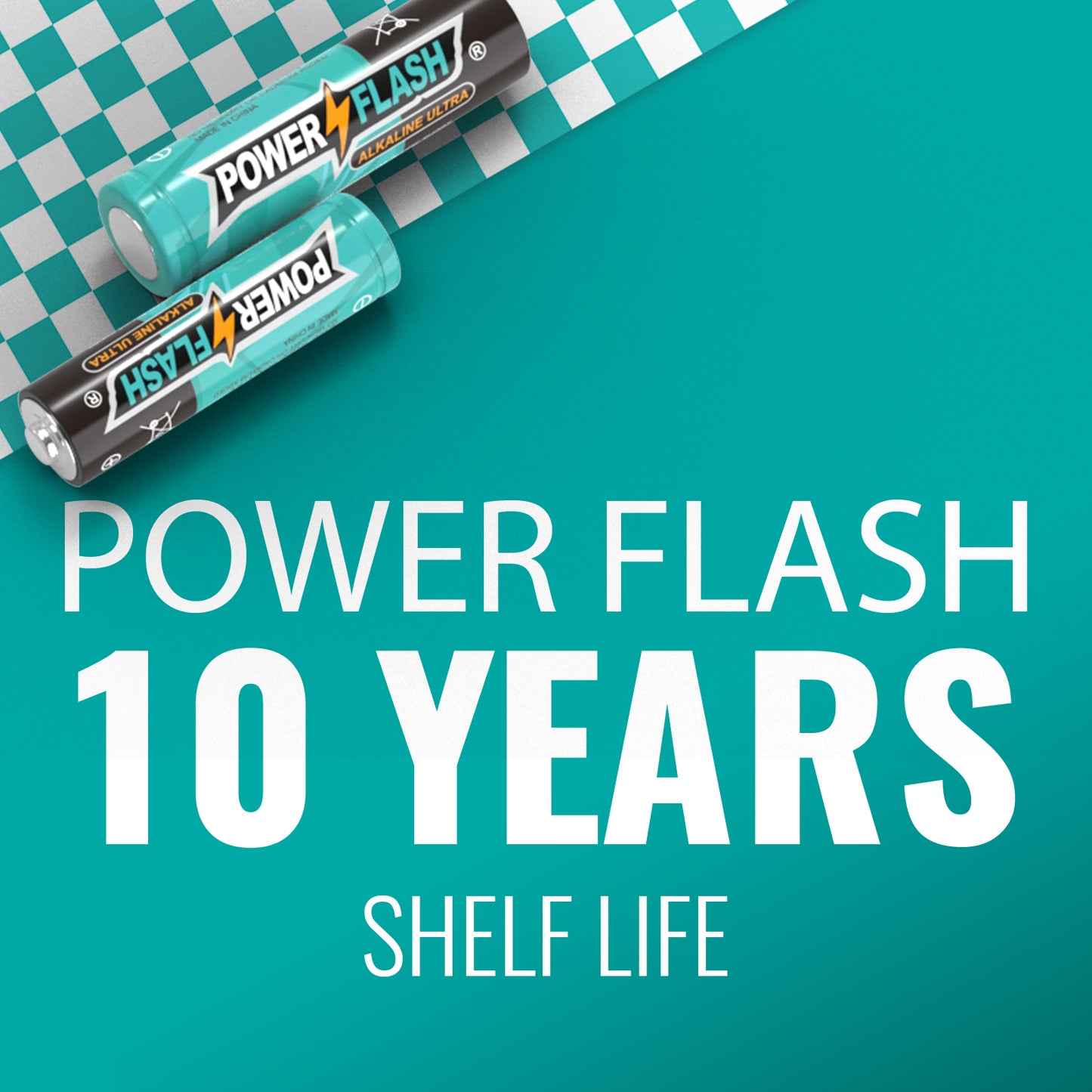 POWER FLASH AA/AAA Batteries Provide Long Lasting Power, 10 Year Warranty