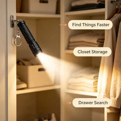 Mini Tactical Flashlight - Dry Battery Powered Pocket Work Light Donfang