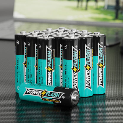 POWER FLASH AA/AAA Batteries Provide Long Lasting Power, 10 Year Warranty