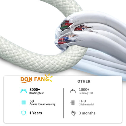 60W Mobile Charging Cable, Mobile Data Cable, Fast Charging Cable (USB-A to USB-C Interface)|Donfang