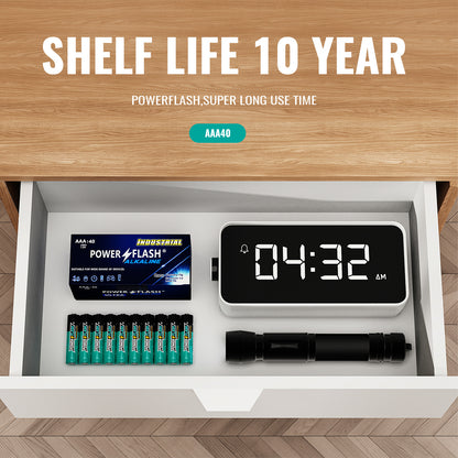 POWER FLASH AA/AAA Batteries Provide Long Lasting Power, 10 Year Warranty