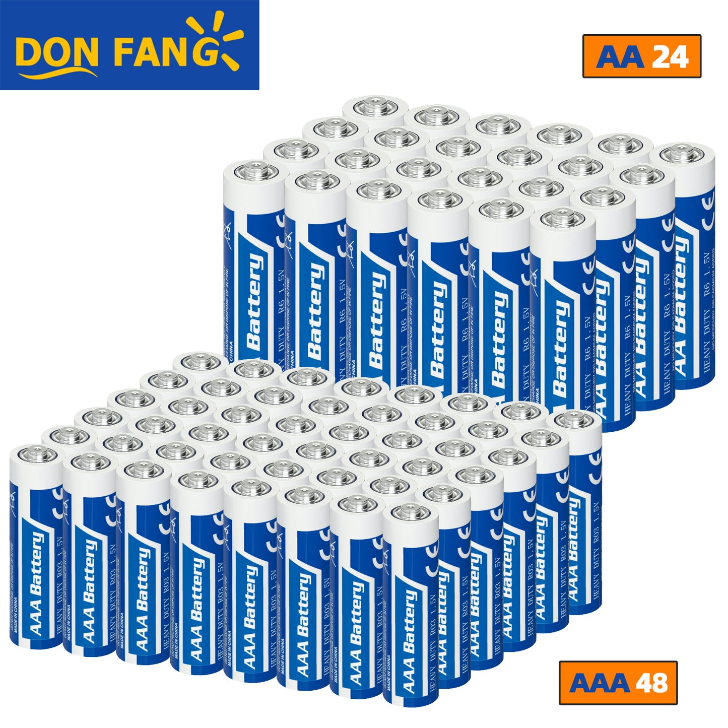 AAA Battery + AA Battery Piece Combination,1.5V Carbon Battery|Donfang